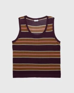 Dries Van Noten – Milenco Striped Tank Top Burgundy