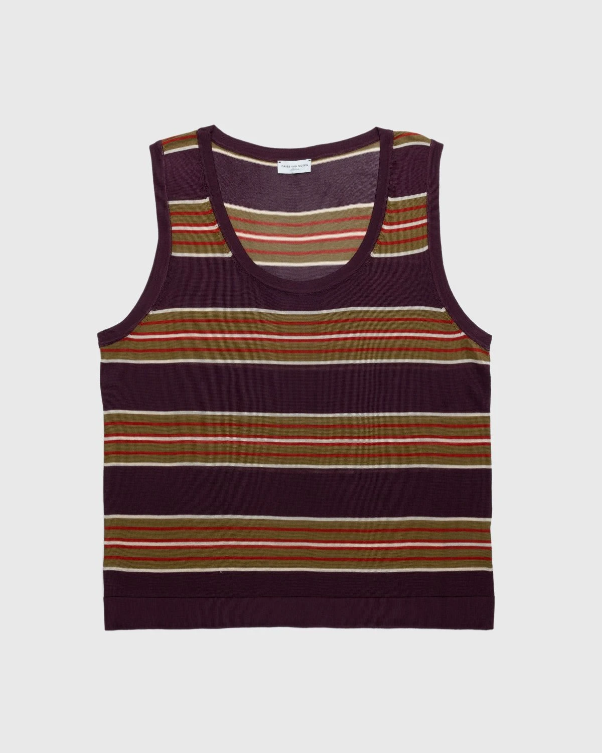 Dries Van Noten β Milenco Striped Tank Top Burgundy