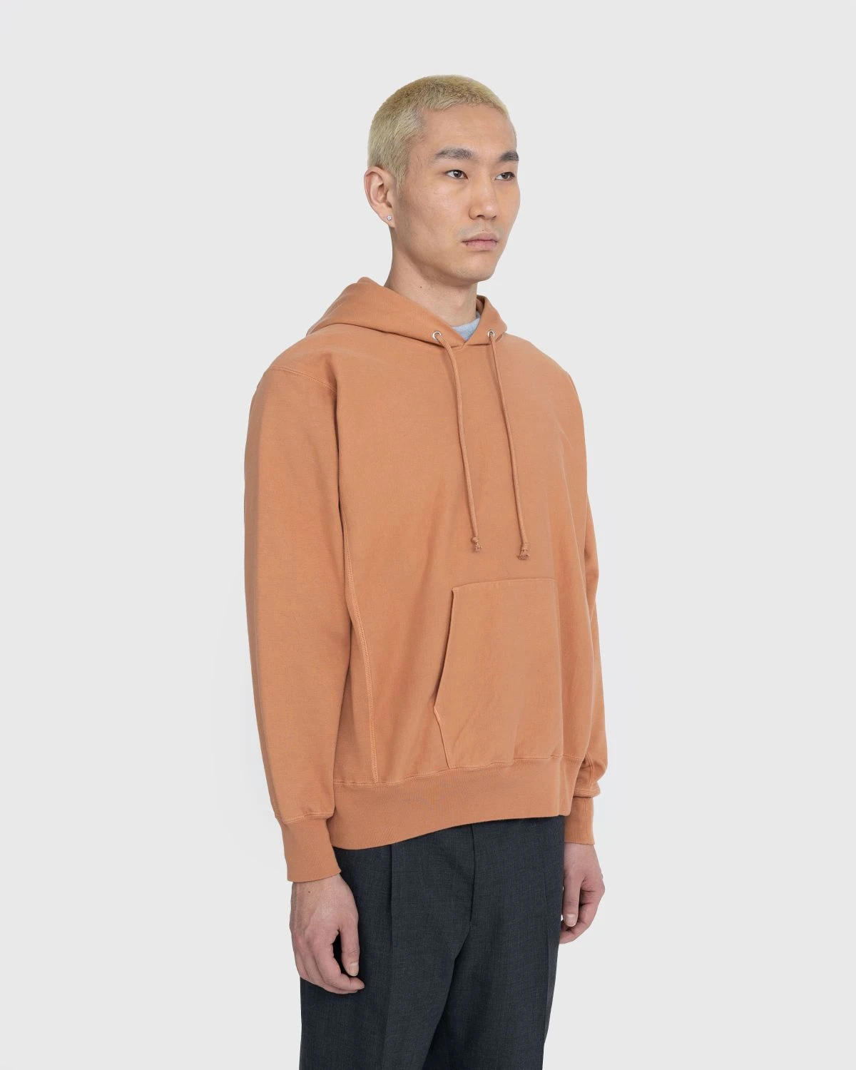 Auralee – Super Milled Sweat Pullover Hoodie Brown - Image 3