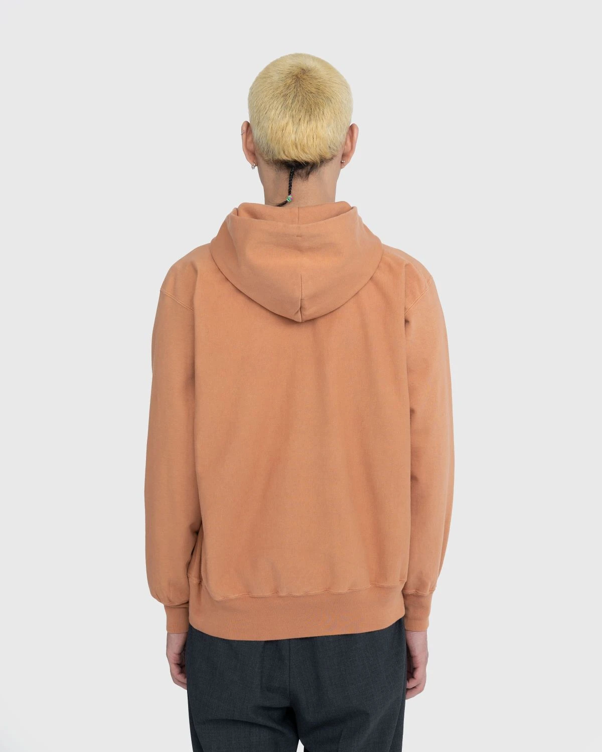 Auralee – Super Milled Sweat Pullover Hoodie Brown - Image 4