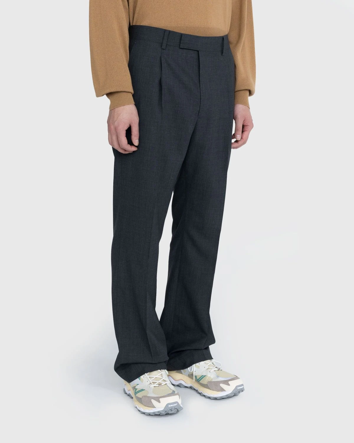 Auralee – Super Fine Tropical Wool Slacks Charcoal - Image 3