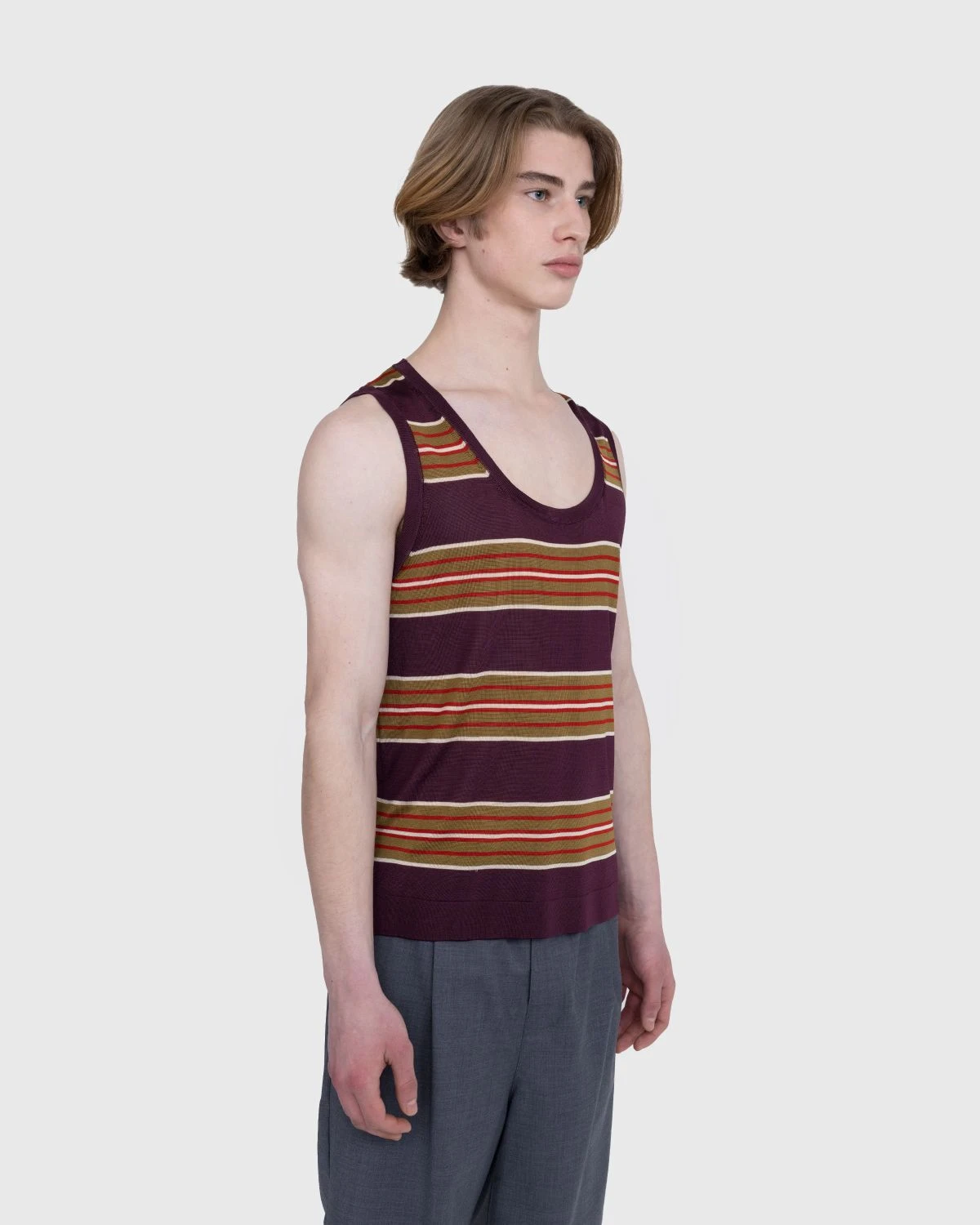 Dries Van Noten β Milenco Striped Tank Top Burgundy - Image 4