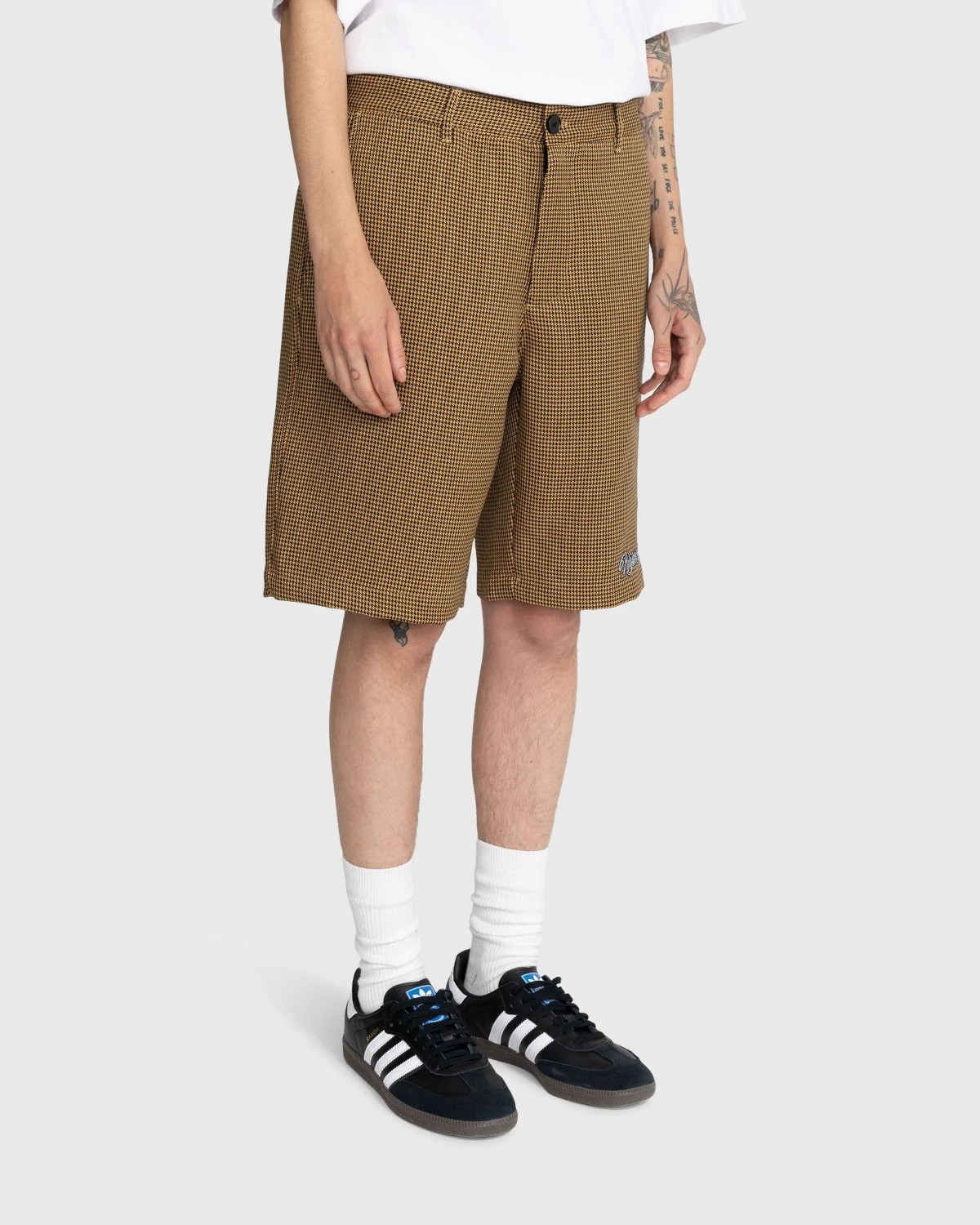 Noon Goons – Banned Houndstooth Shorts Brown - Image 4