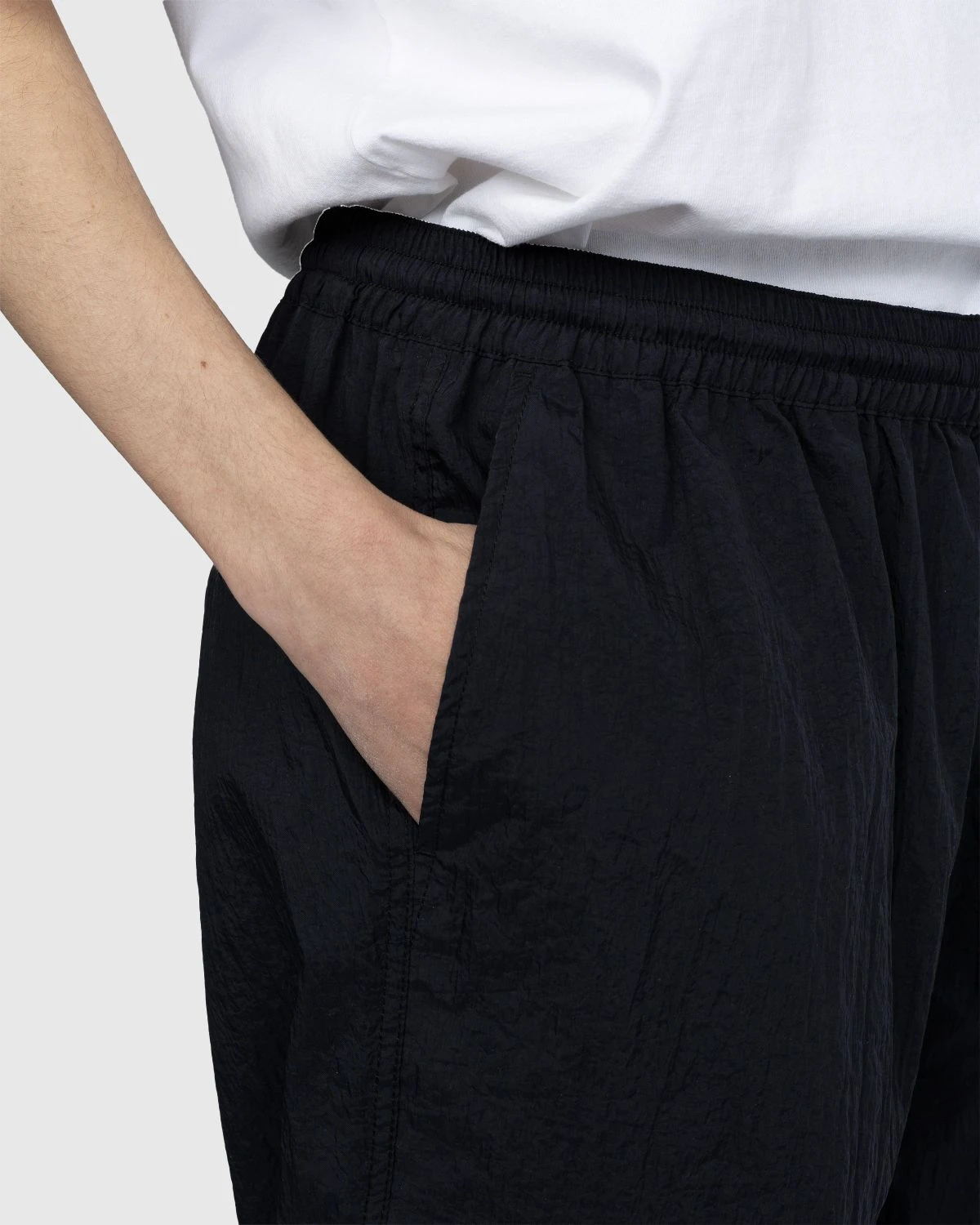 Highsnobiety – Crepe Nylon Elastic Pant Black - Image 6