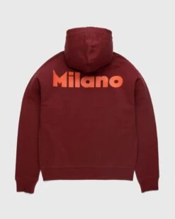 Highsnobiety – Milano Design Week Graphic Hoodie Burgundy