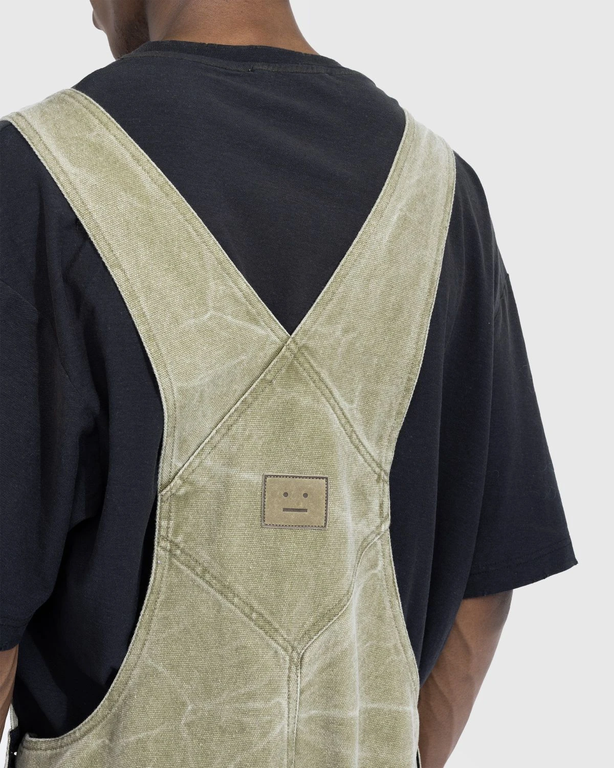 Acne Studios – Canvas Dungarees Khaki Beige - Image 5