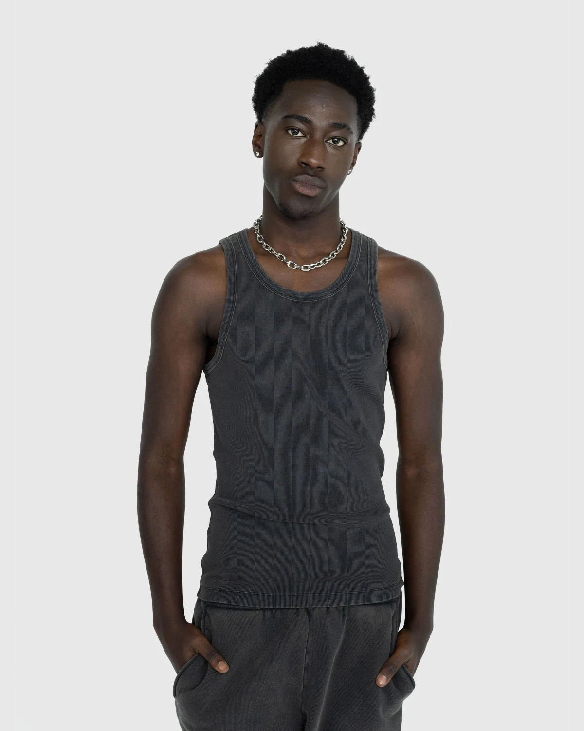 Entire Studios – Rib Tank Washed Black - Image 2