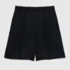 Auralee – Light Wool Max Gabardine Shorts Black