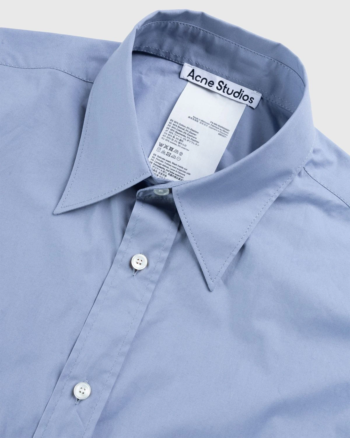 Acne Studios – Short-Sleeve Button-Up Dusty Blue - Image 5