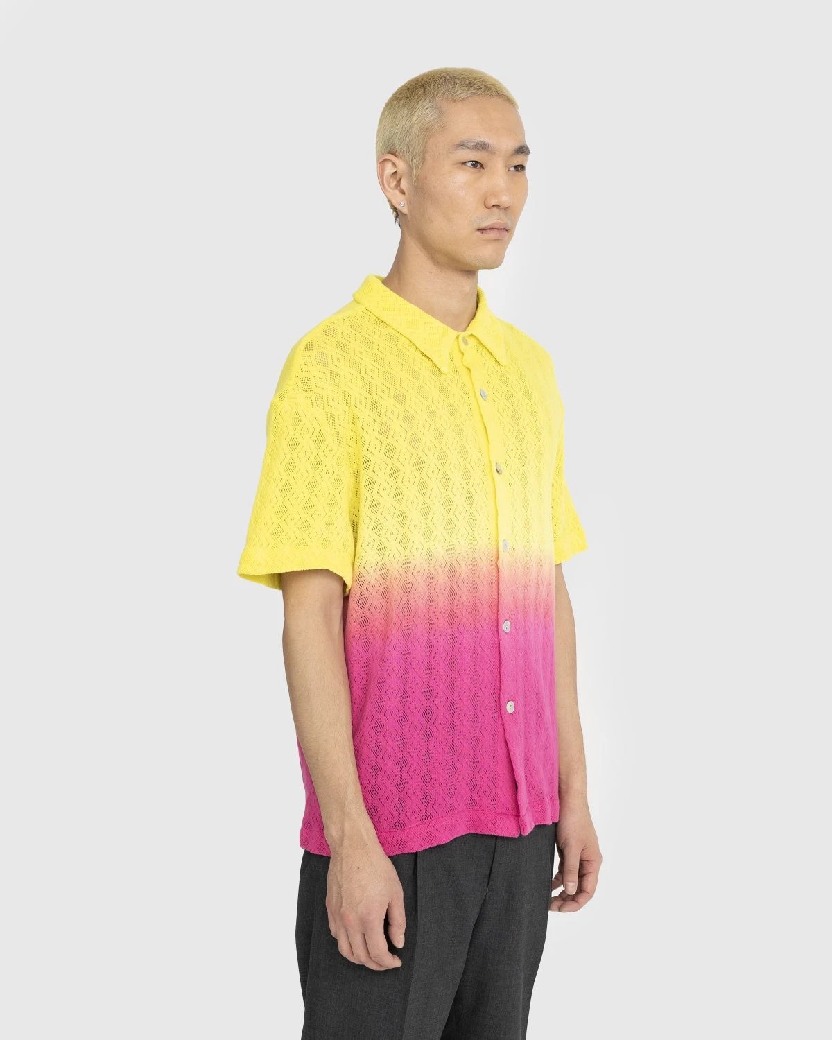 AGR – Gentle Happiness Lace Shirt Yellow/Pink - Image 3