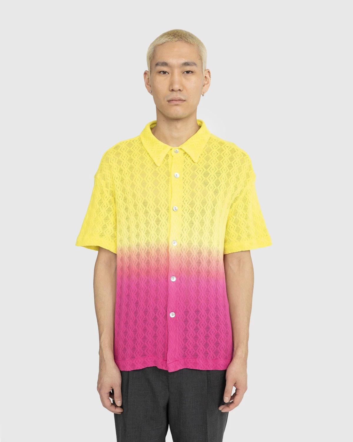 AGR – Gentle Happiness Lace Shirt Yellow/Pink - Image 2