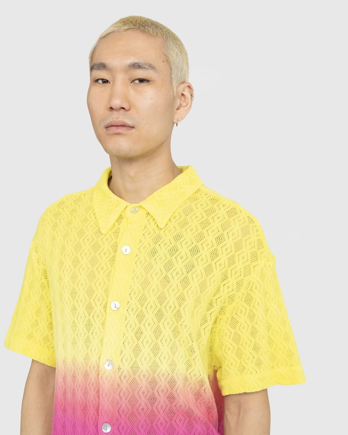 AGR – Gentle Happiness Lace Shirt Yellow/Pink - Image 6