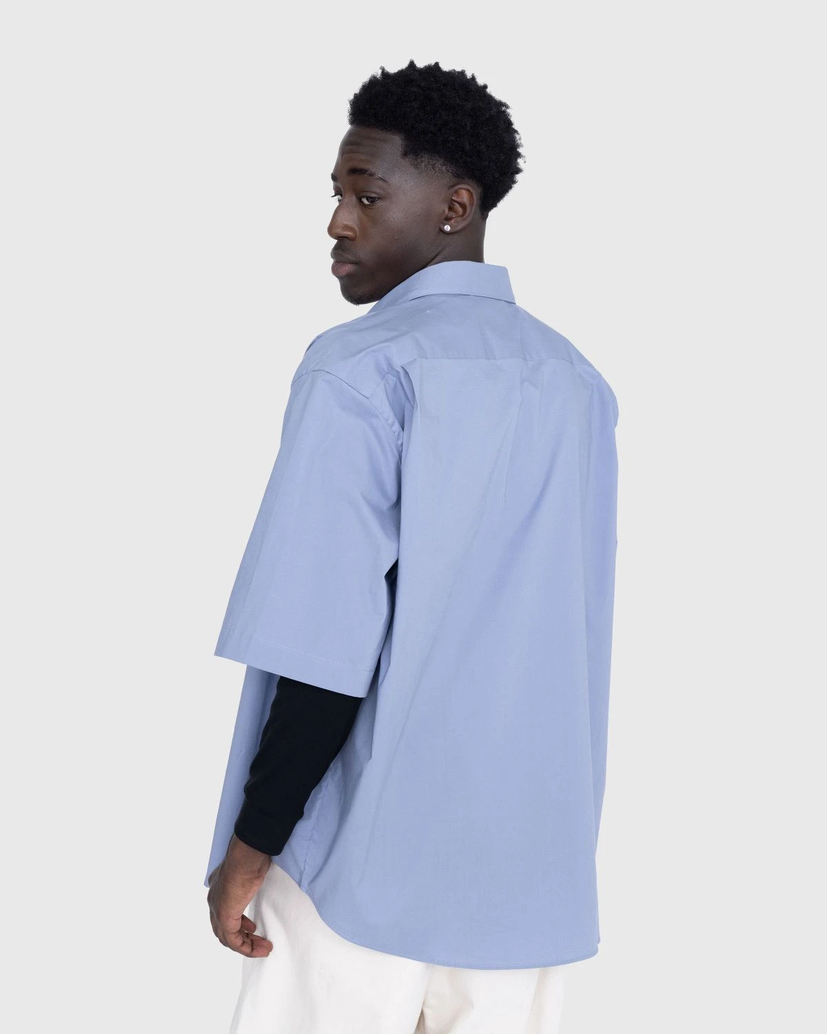 Acne Studios – Short-Sleeve Button-Up Dusty Blue - Image 3
