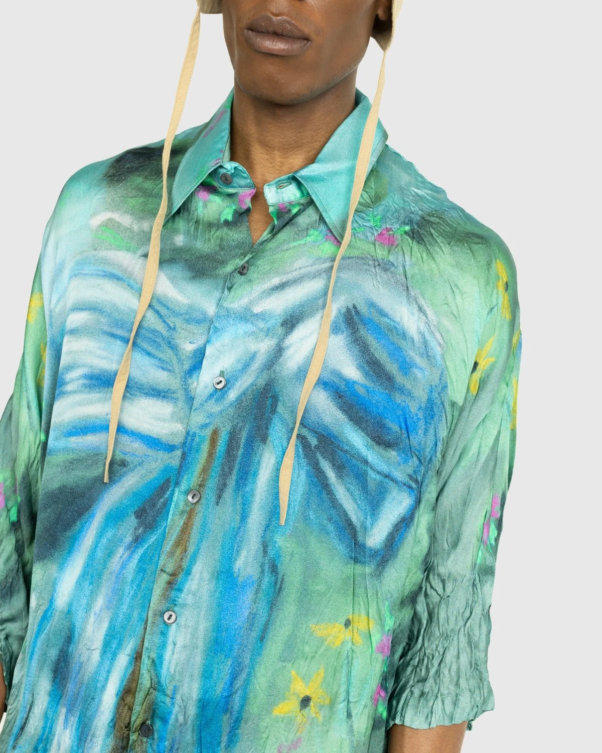 Acne Studios – Printed Button-Up Shirt Blue - Image 4