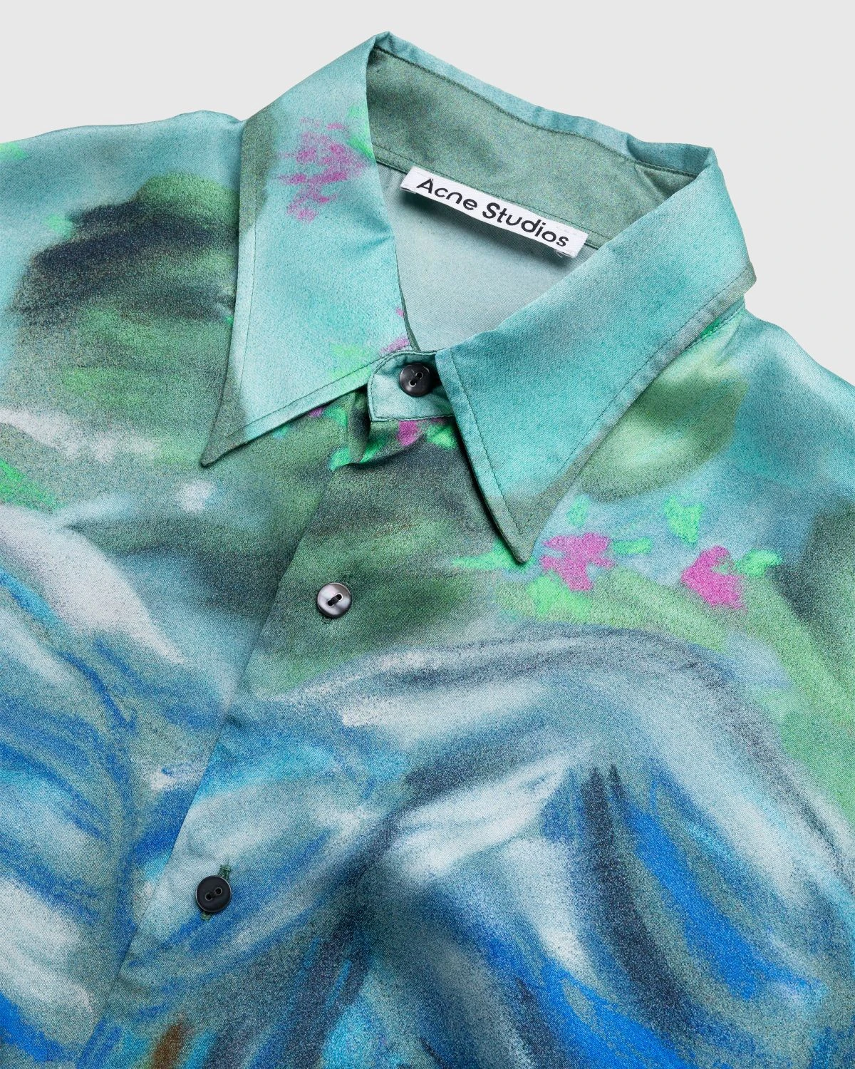 Acne Studios – Printed Button-Up Shirt Blue - Image 6