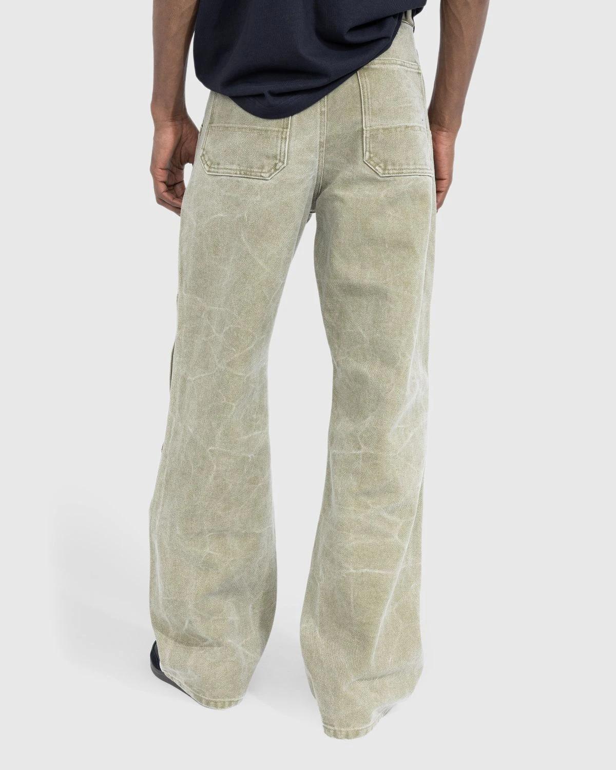 Acne Studios – Cotton Canvas Trousers Khaki Beige - Image 3