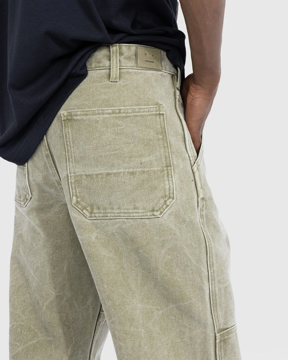 Acne Studios – Cotton Canvas Trousers Khaki Beige - Image 4