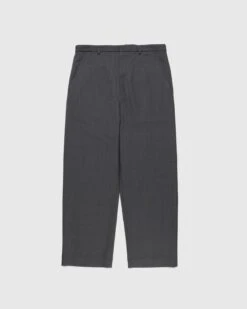 Acne Studios – Wool Blend Tailored Trousers Dark Grey Melange