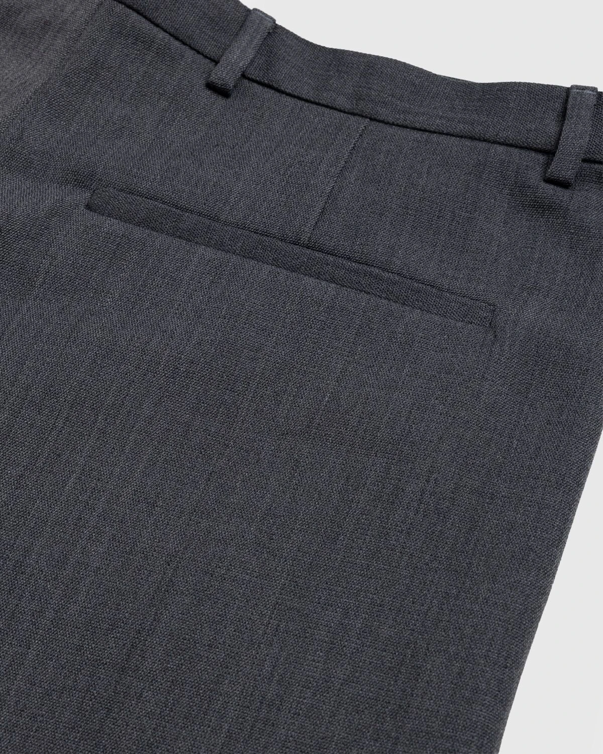 Acne Studios – Wool Blend Tailored Trousers Dark Grey Melange - Image 6