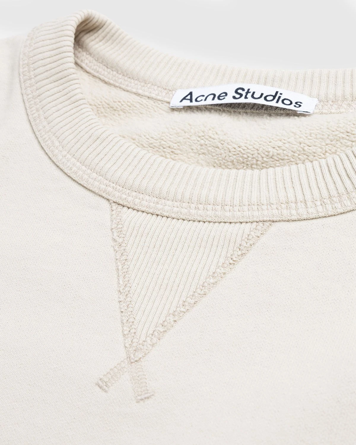 Acne Studios – Stamp Logo Sweater Champagne Beige - Image 5