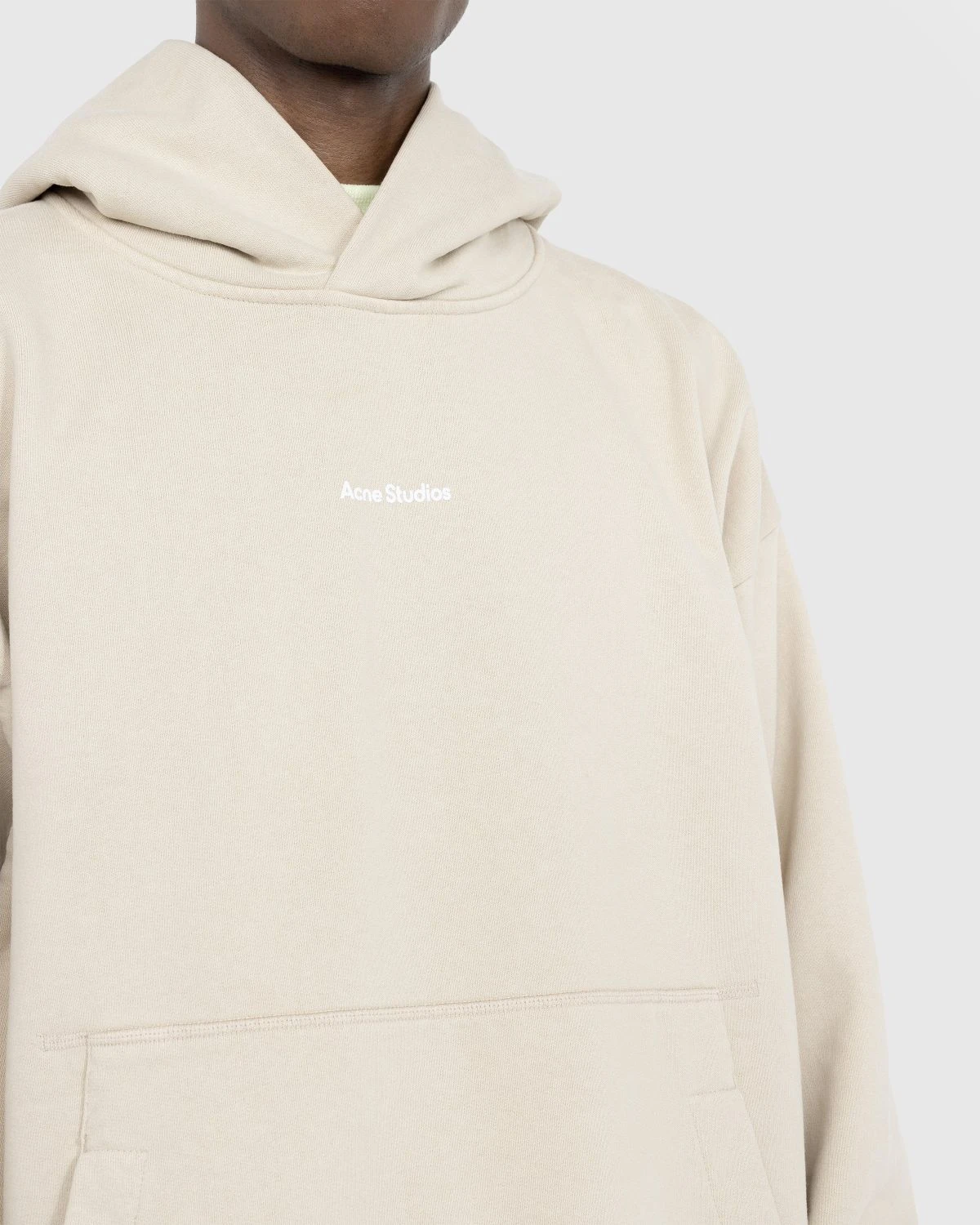 Acne Studios – Organic Cotton Logo Hoodie Champagne Beige - Image 4