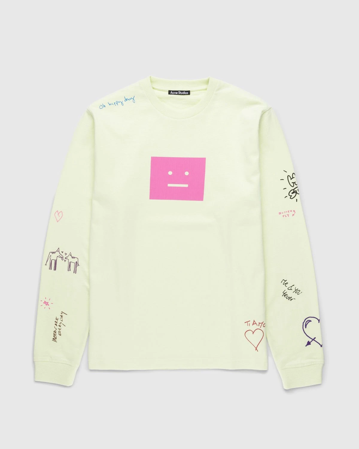 Acne Studios – Scribbles Longsleeve T-Shirt Green