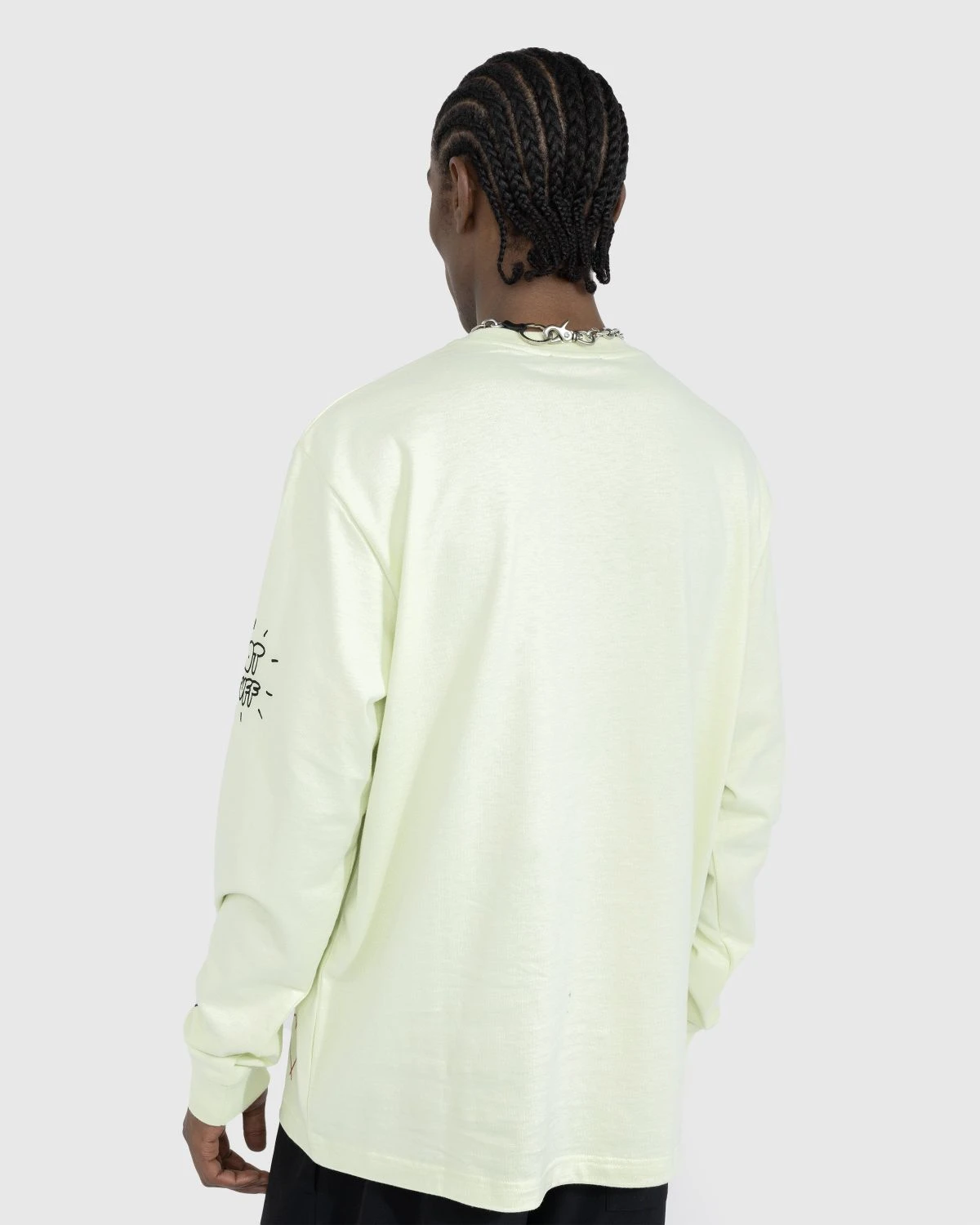 Acne Studios – Scribbles Longsleeve T-Shirt Green - Image 3