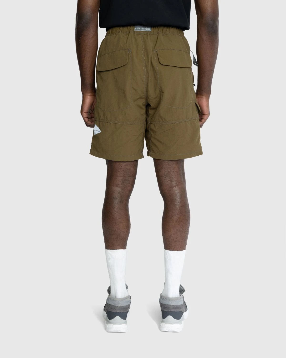 And Wander – Ny Taffeta Hiker Shorts Khaki - Image 3