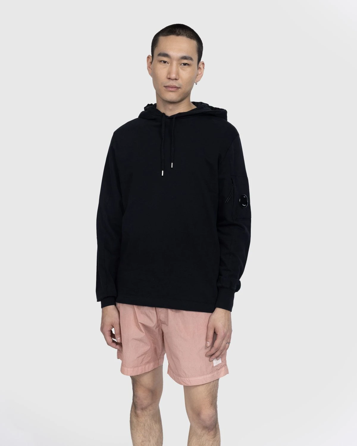 C.P. Company β Light Fleece Hoodie Black - Image 2