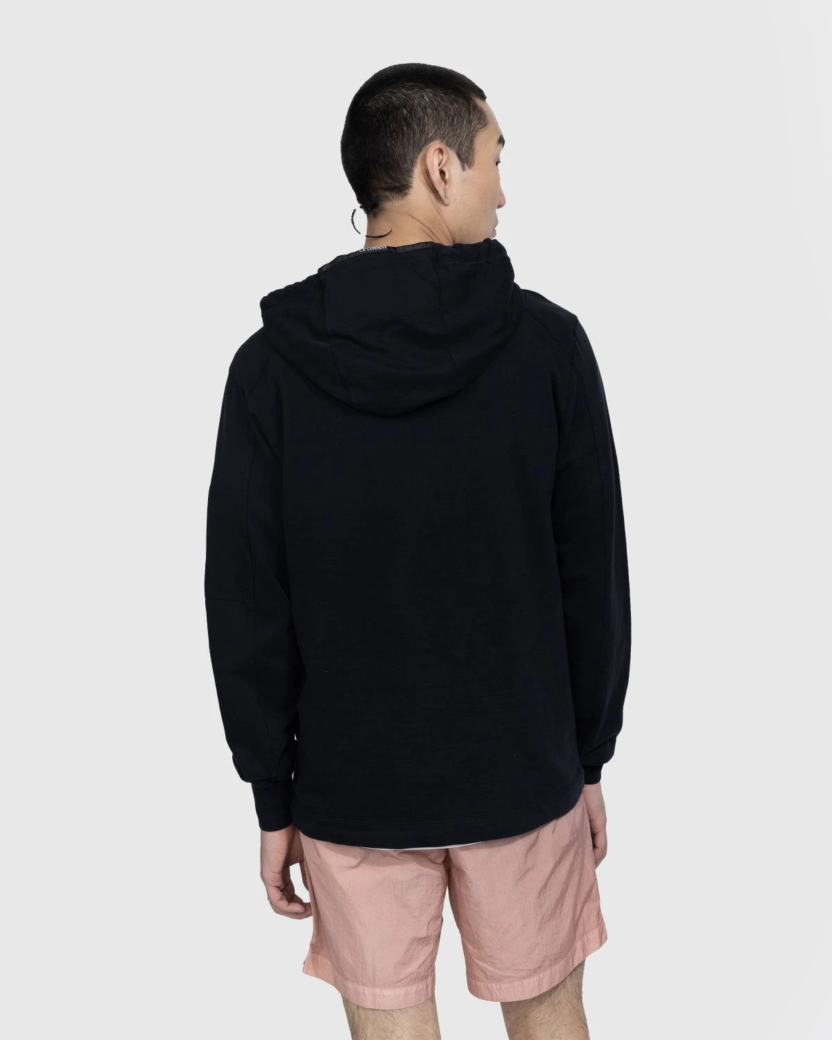 C.P. Company β Light Fleece Hoodie Black - Image 3