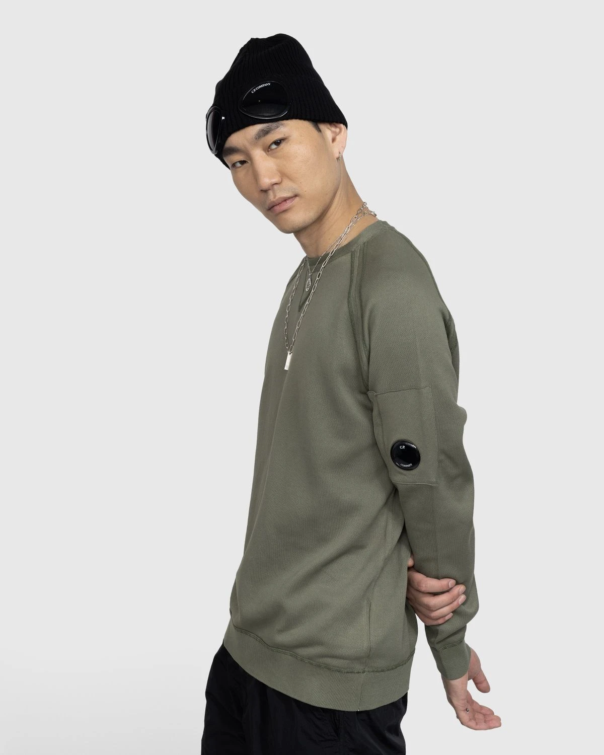 C.P. Company β Light Terry Knitted Sweatshirt Bronze Green - Image 2