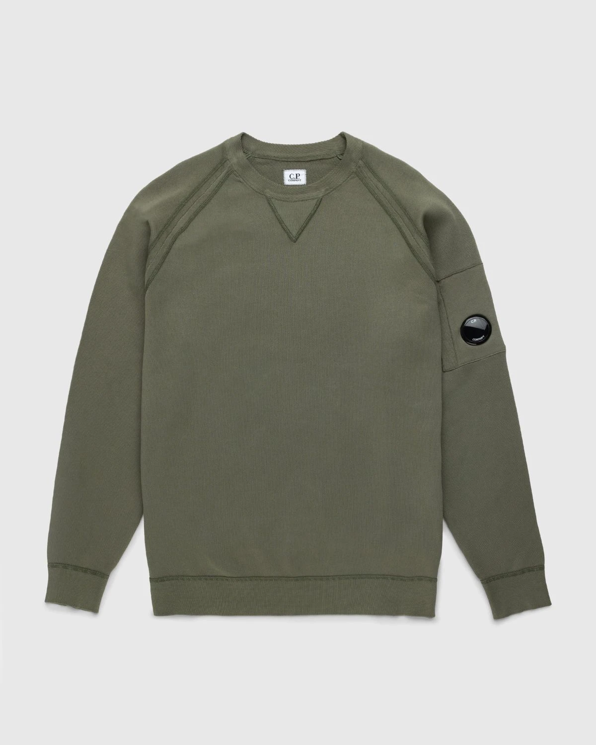 C.P. Company β Light Terry Knitted Sweatshirt Bronze Green