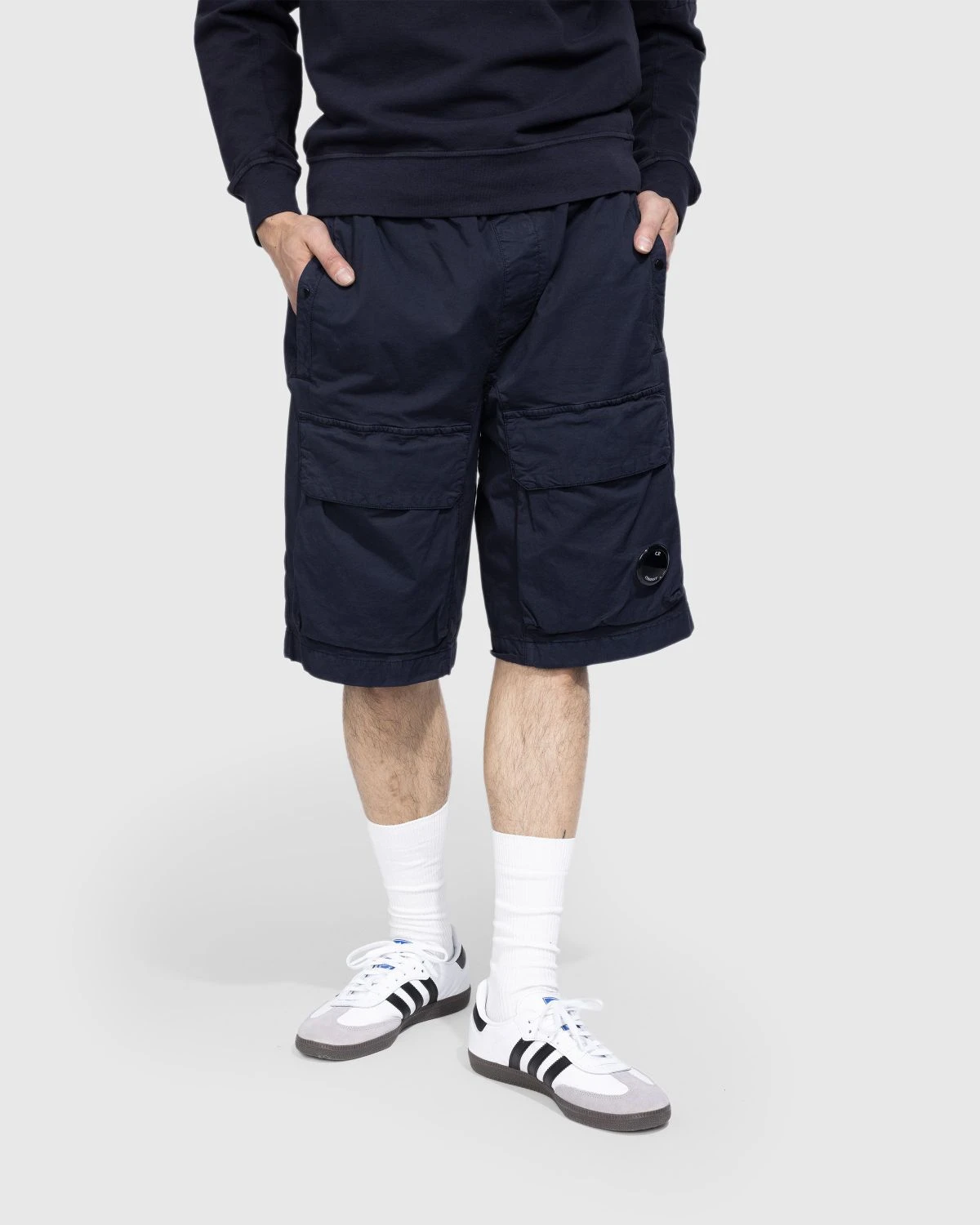 C.P. Company β Twill Stretch Utility Shorts Total Eclipse Blue - Image 2