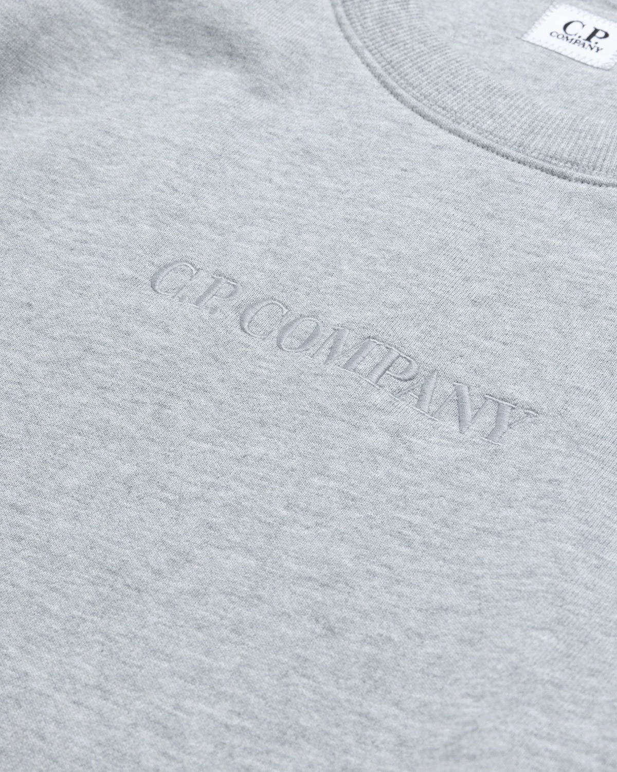 C.P. Company β Diagonal Raised Fleece Logo Sweatshirt Grey - Image 5