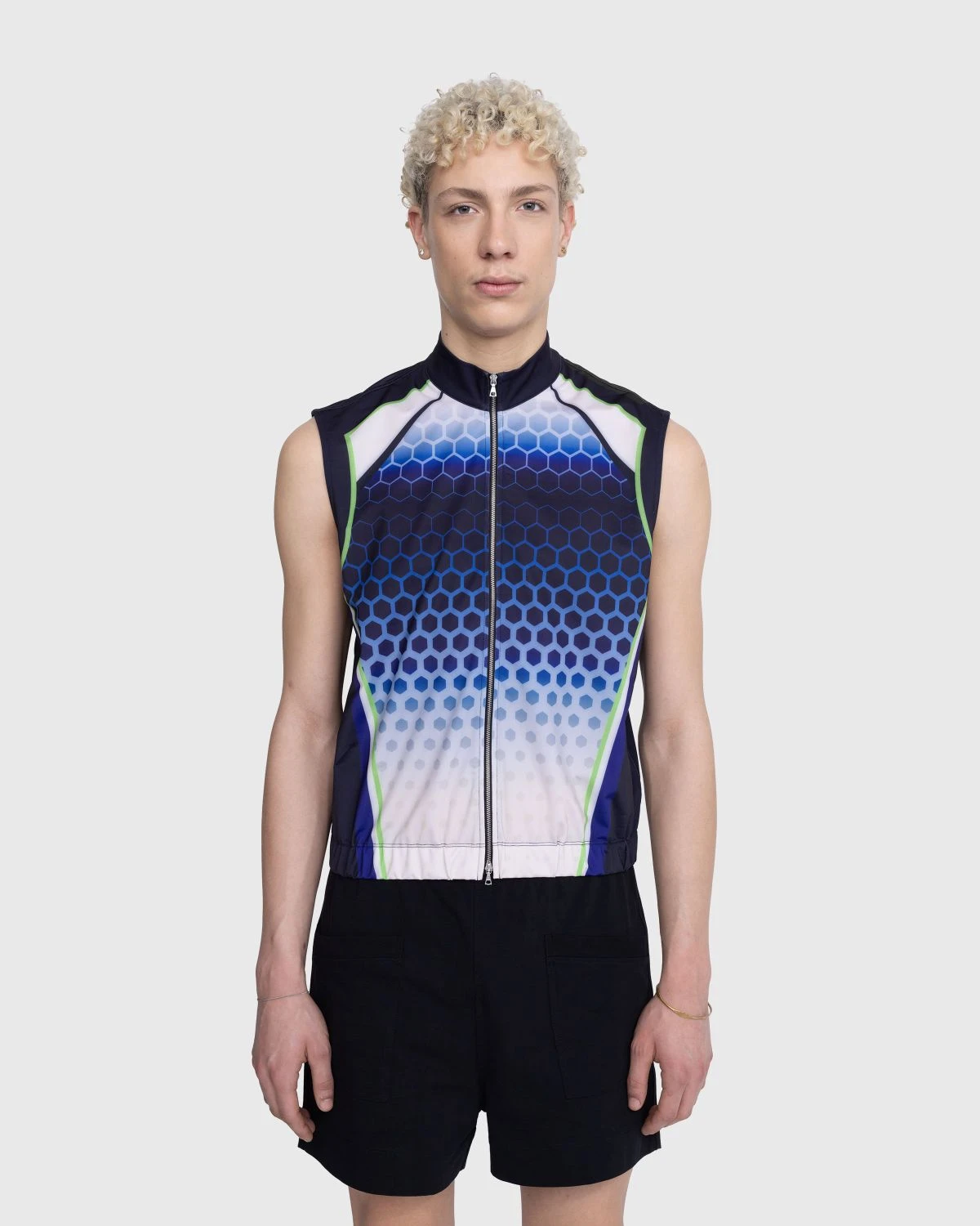 Dries Van Noten – Herlew Zip-Up Top Blue - Image 2