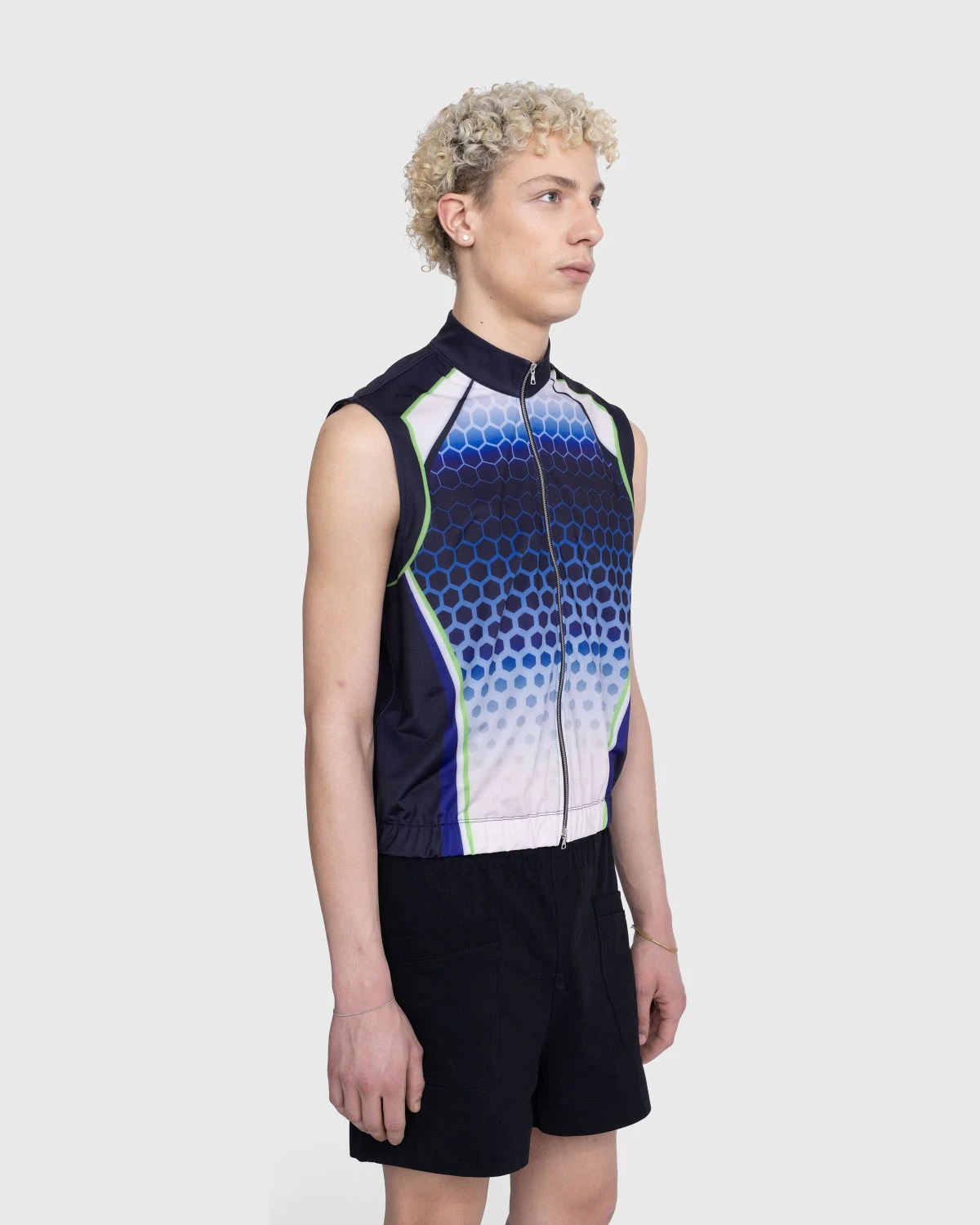 Dries Van Noten – Herlew Zip-Up Top Blue - Image 4