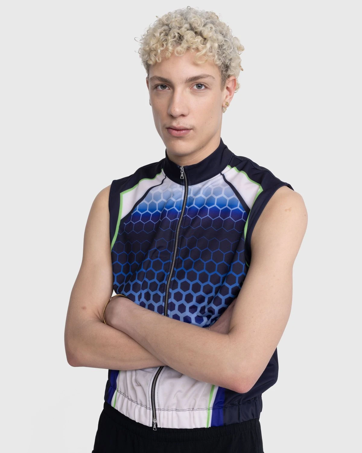 Dries Van Noten – Herlew Zip-Up Top Blue - Image 5