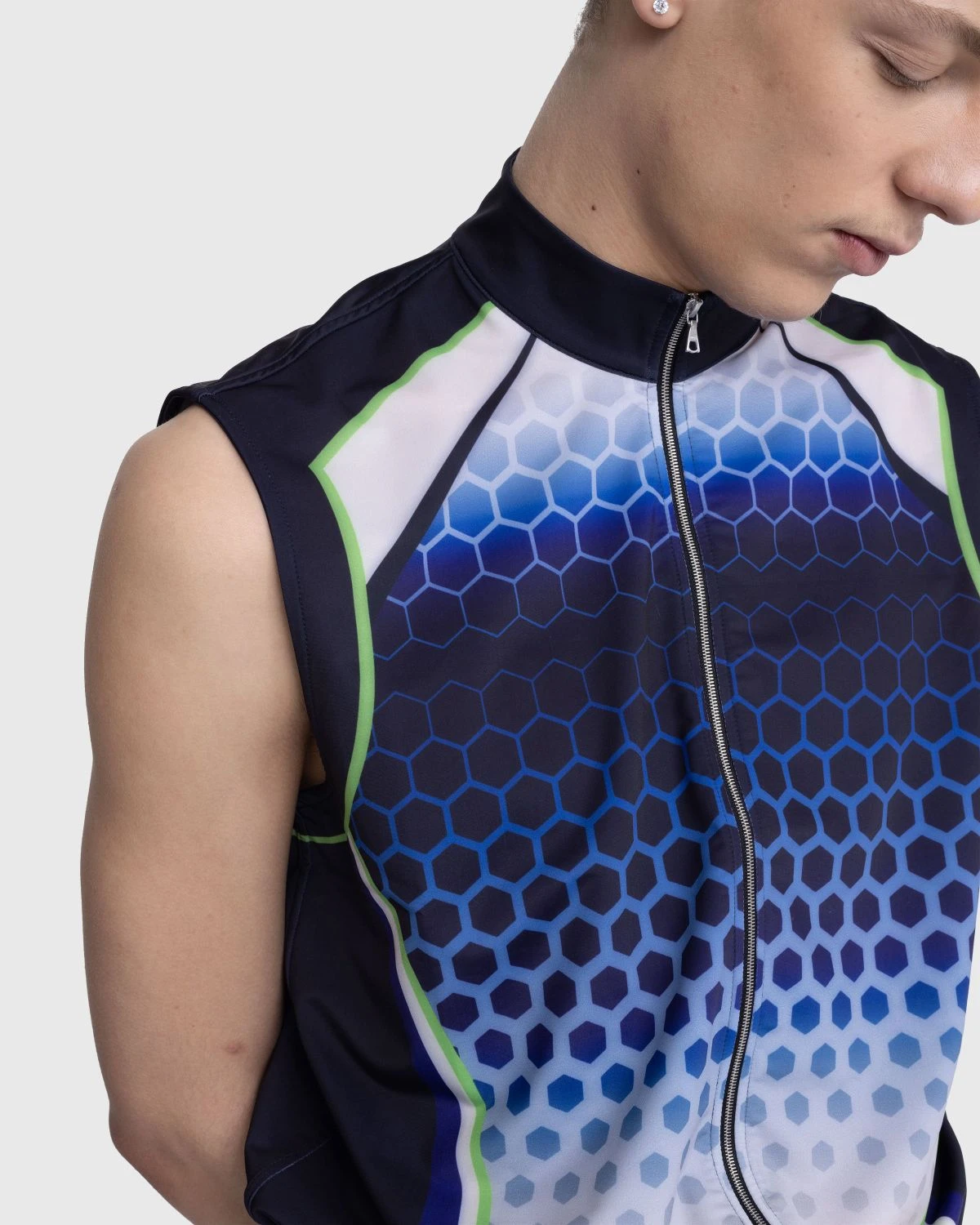 Dries Van Noten – Herlew Zip-Up Top Blue - Image 6