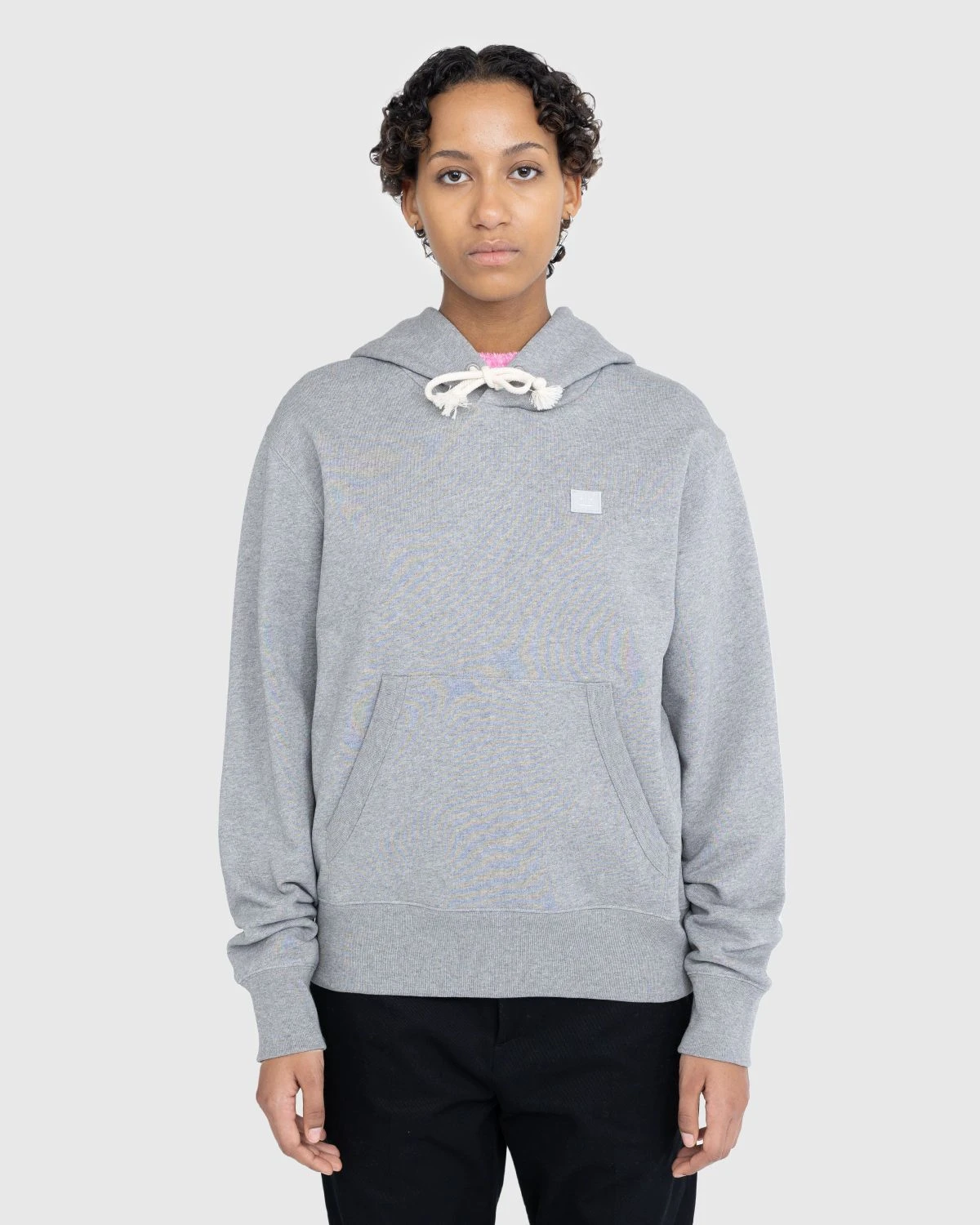 Acne Studios β Face Logo Hoodie Grey - Image 2