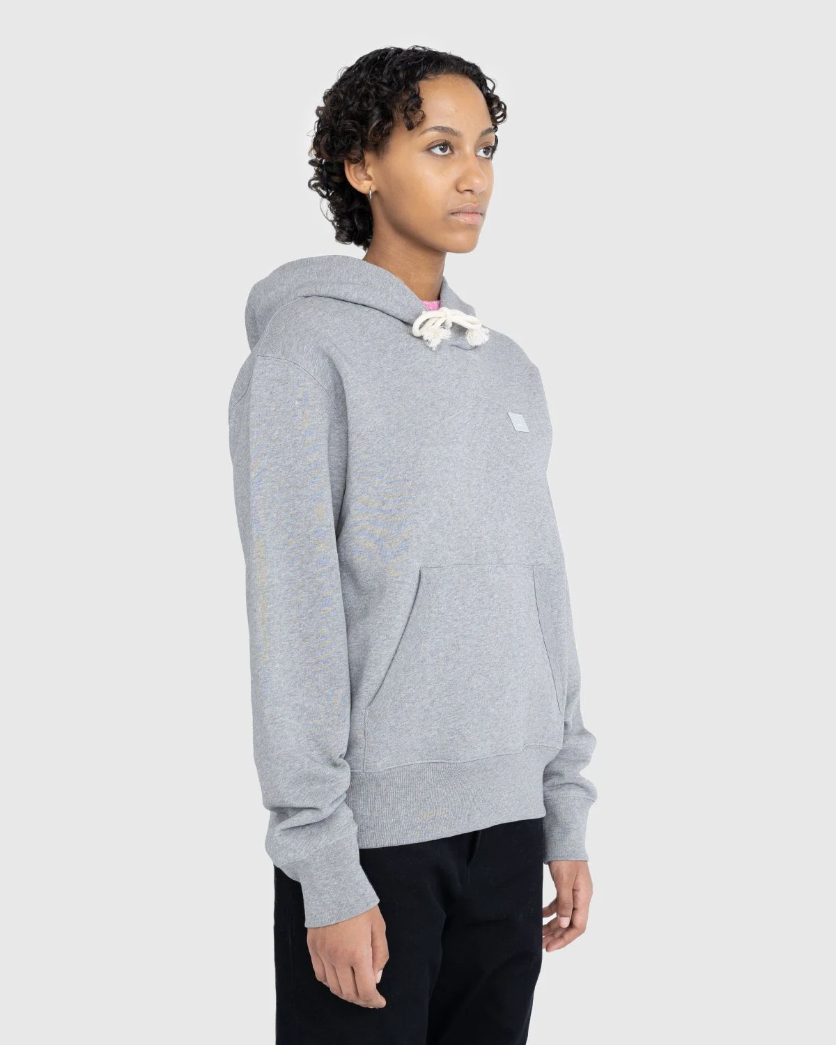 Acne Studios β Face Logo Hoodie Grey - Image 3