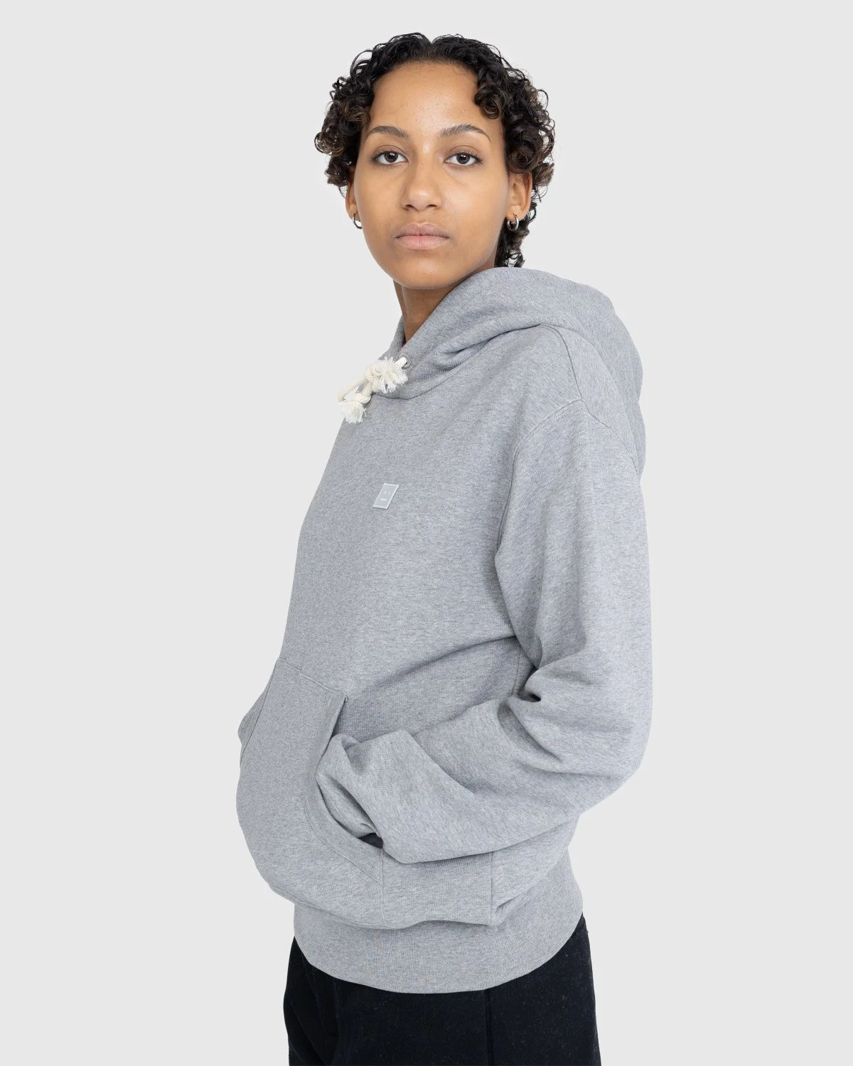 Acne Studios β Face Logo Hoodie Grey - Image 5
