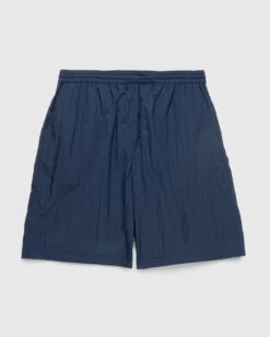 Highsnobiety – Texture Nylon Mid Lenght Elastic Shorts Midnight Blue