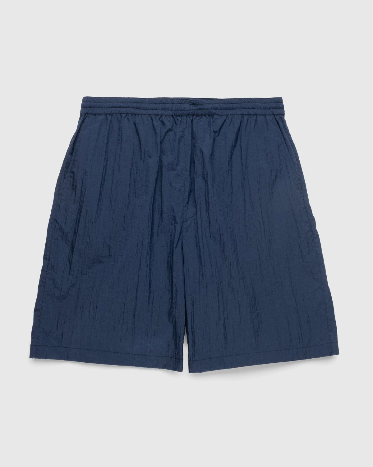 Highsnobiety – Texture Nylon Mid Lenght Elastic Shorts Midnight Blue