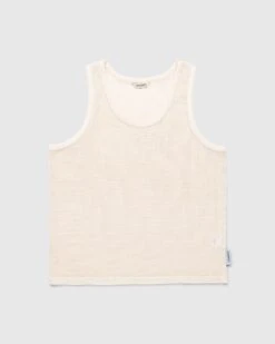Highsnobiety – Cotton Mesh Knit Tank Top Eggshell