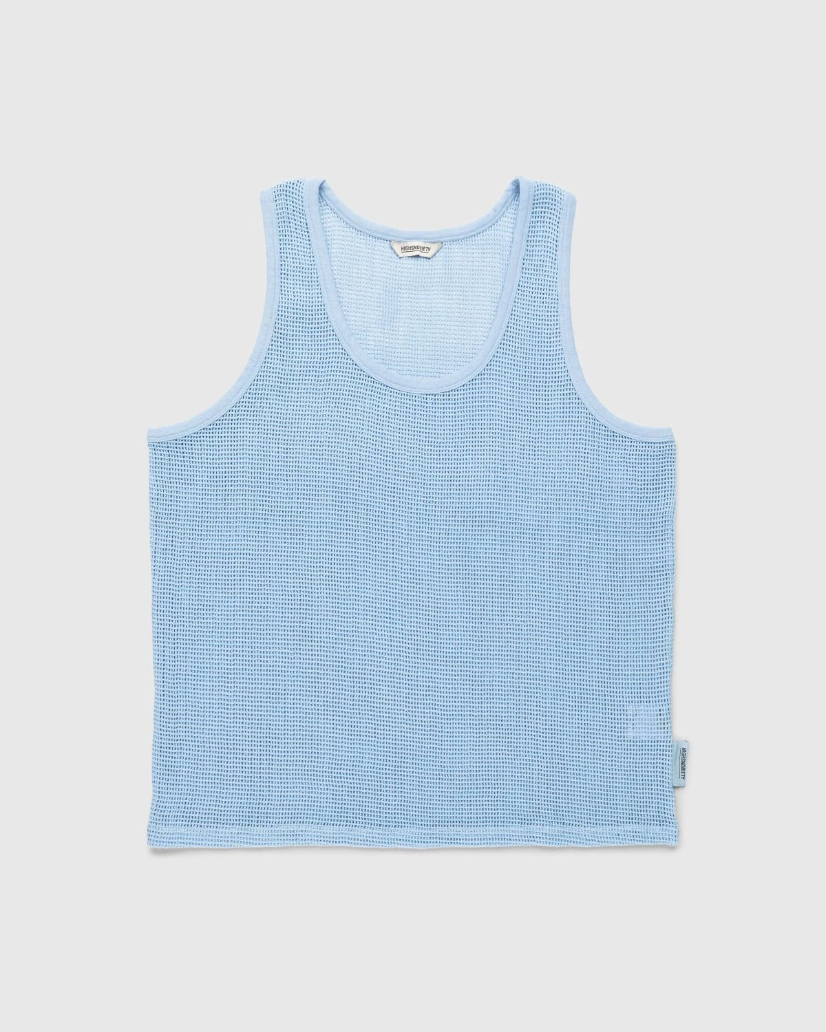Highsnobiety – Cotton Mesh Knit Tank Top Blue