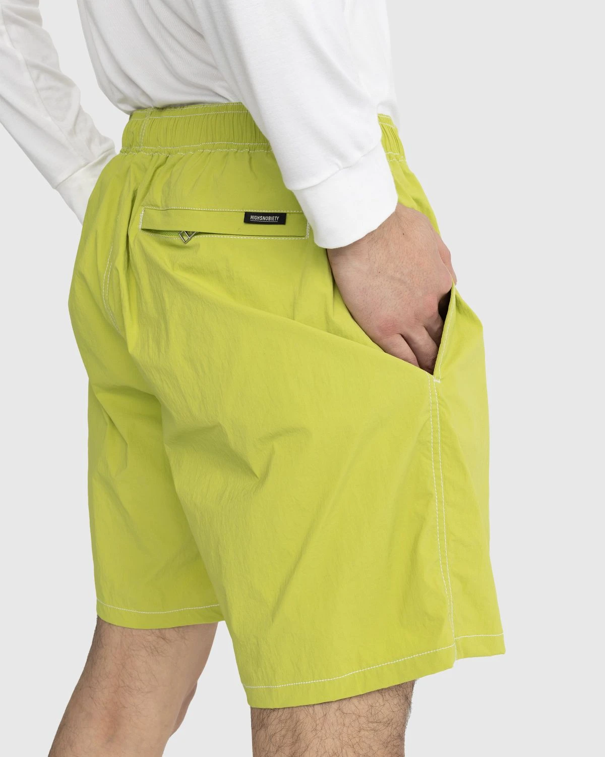 Highsnobiety – Side Cargo Shorts Lime - Image 5