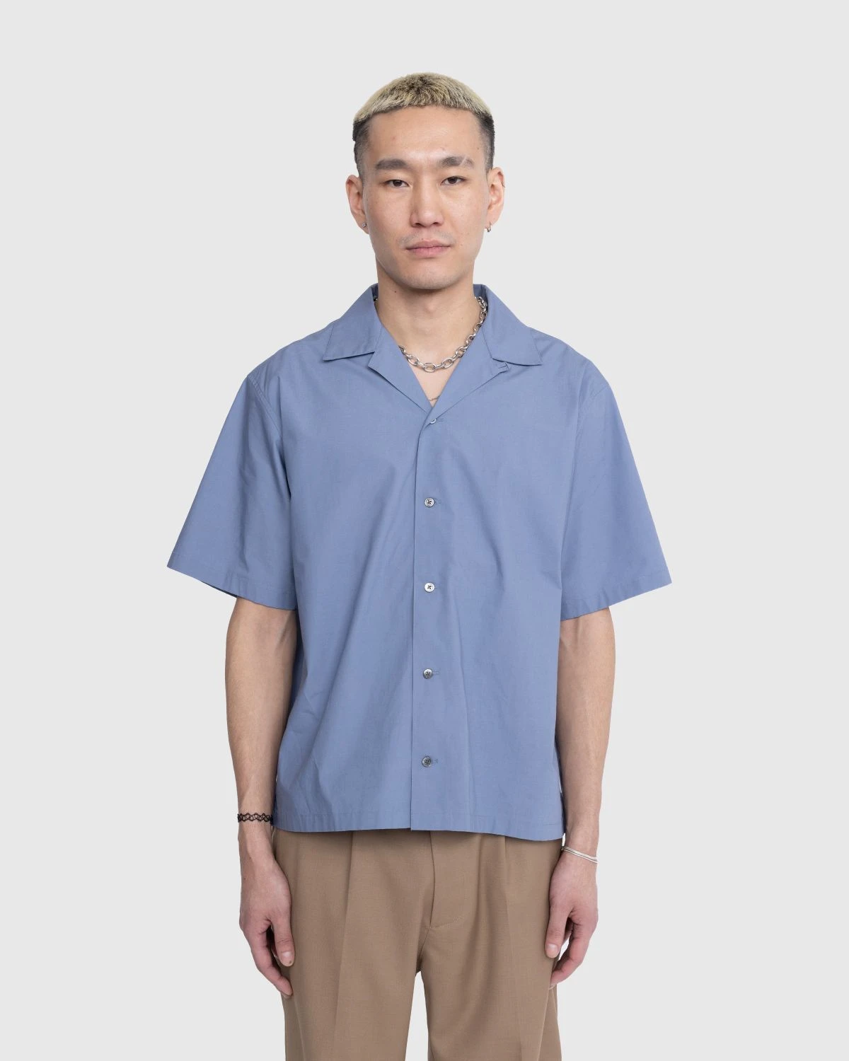 Highsnobiety – Poplin Short-Sleeve Shirt Blue - Image 2