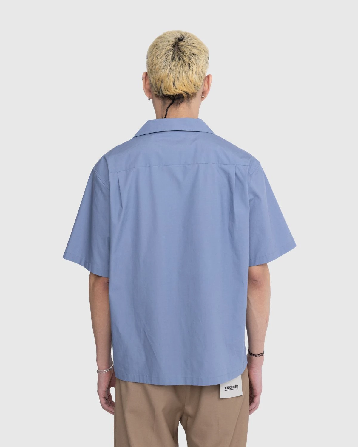Highsnobiety – Poplin Short-Sleeve Shirt Blue - Image 3