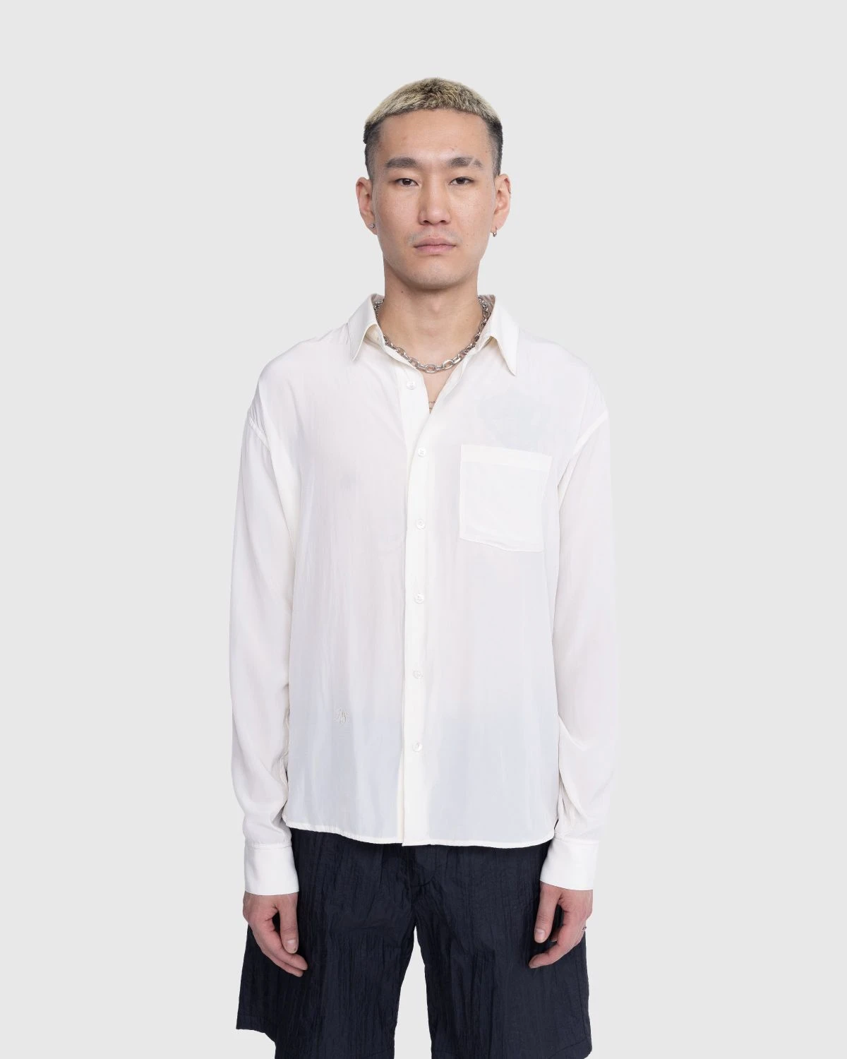 Highsnobiety – Lightweight Long-Sleeve Shirt White - Image 2