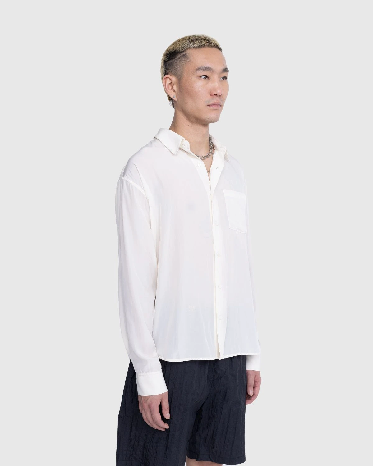 Highsnobiety – Lightweight Long-Sleeve Shirt White - Image 4